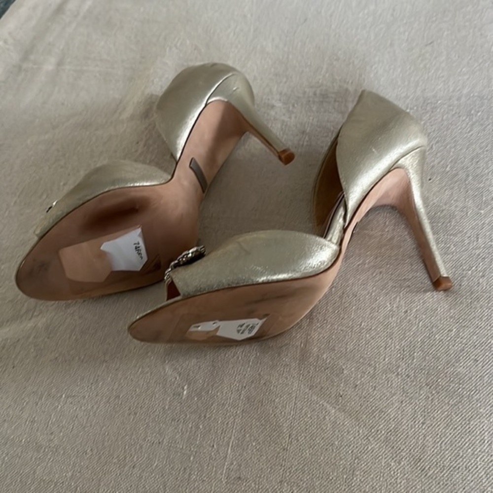 Badgley Mischka Jeweled Peep Toe D’Orsay Giana II‎ Pumps Size 6-1/2 - Picture 7 of 11